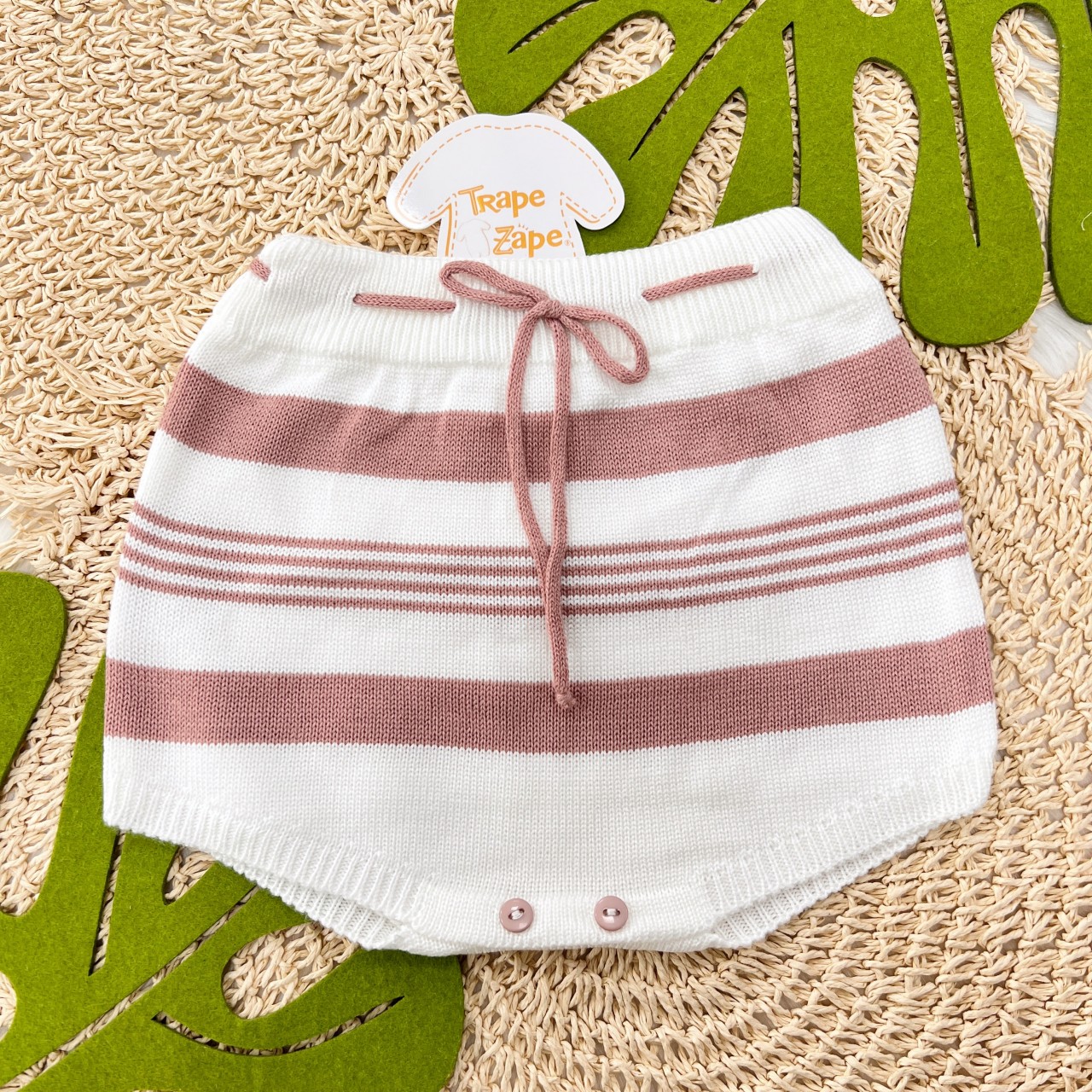 Tapa Fralda Linha Branco com Rose